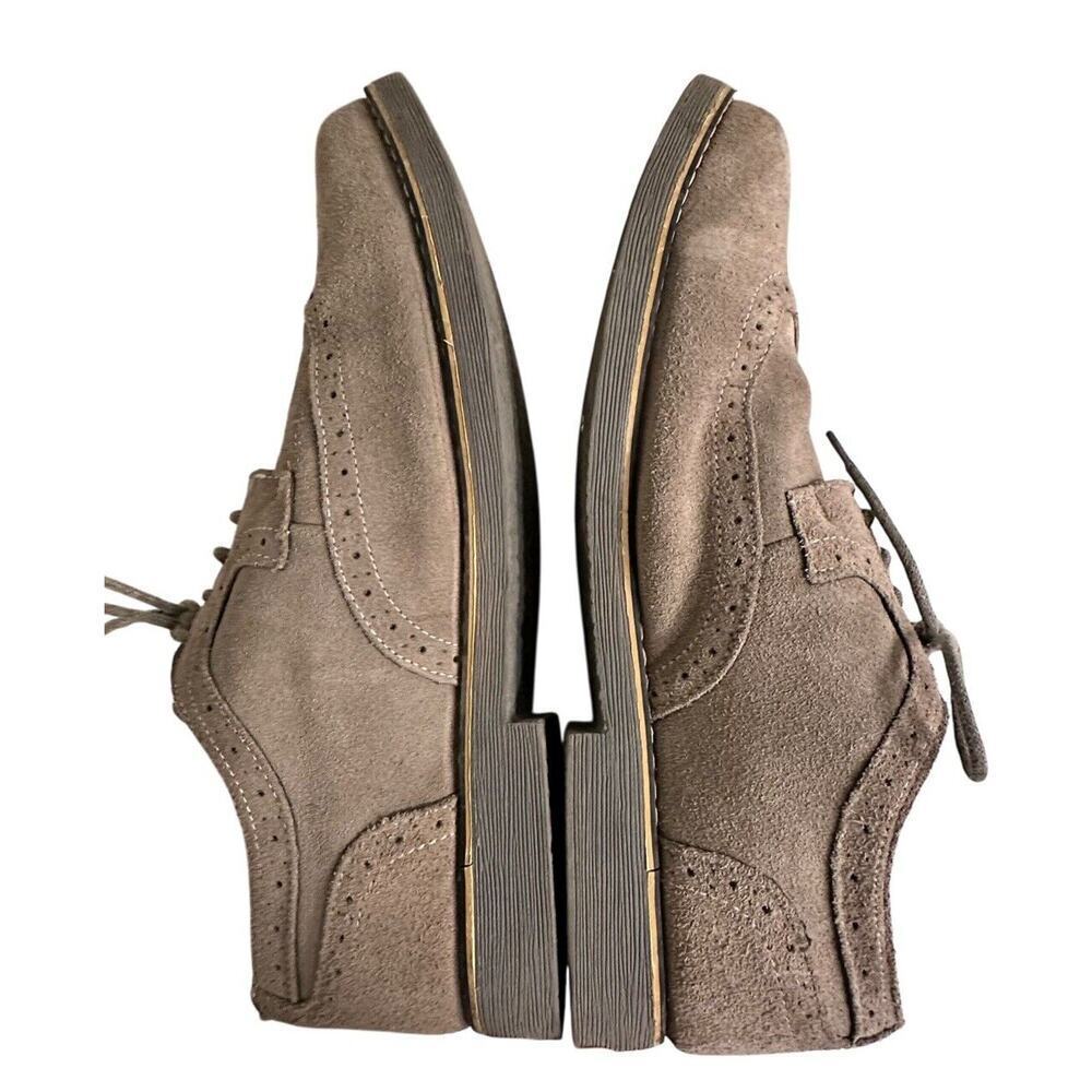 Alpine Swiss Mens Dress Shoes Genuine Suede Wingtip Brogue Oxfords Gray Sz 11 EC - Picture 5 of 16